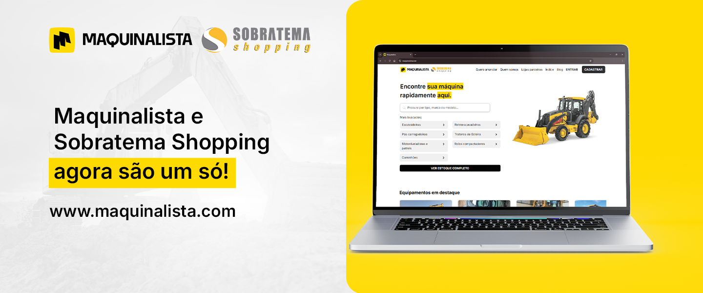Maquinalista e Sobratema - Plataforma Unificada de Equipamentos Pesados